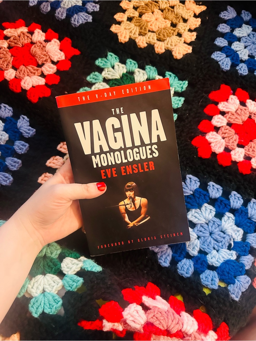 The Vagina Monologues by Eve Ensler - Black & Red Cover